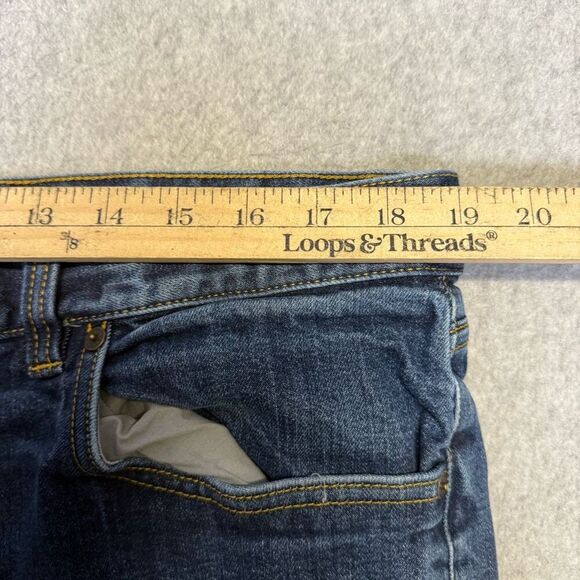 PrAna Men's Size 38x31 Straight Leg Relaxed Fit Blue Jeans - Picture 3 of 9